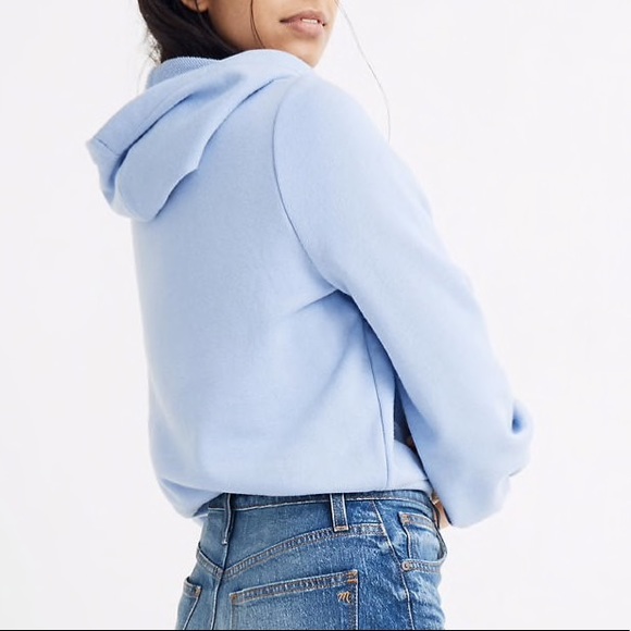 Madewell Bubble-Sleeve Hoodie Crop Sweatshirt - Picture 6 of 12